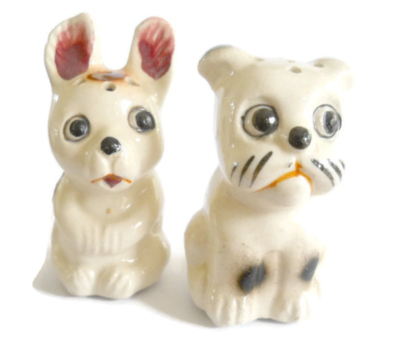 Vintage Puppies Salt and Pepper 1940s