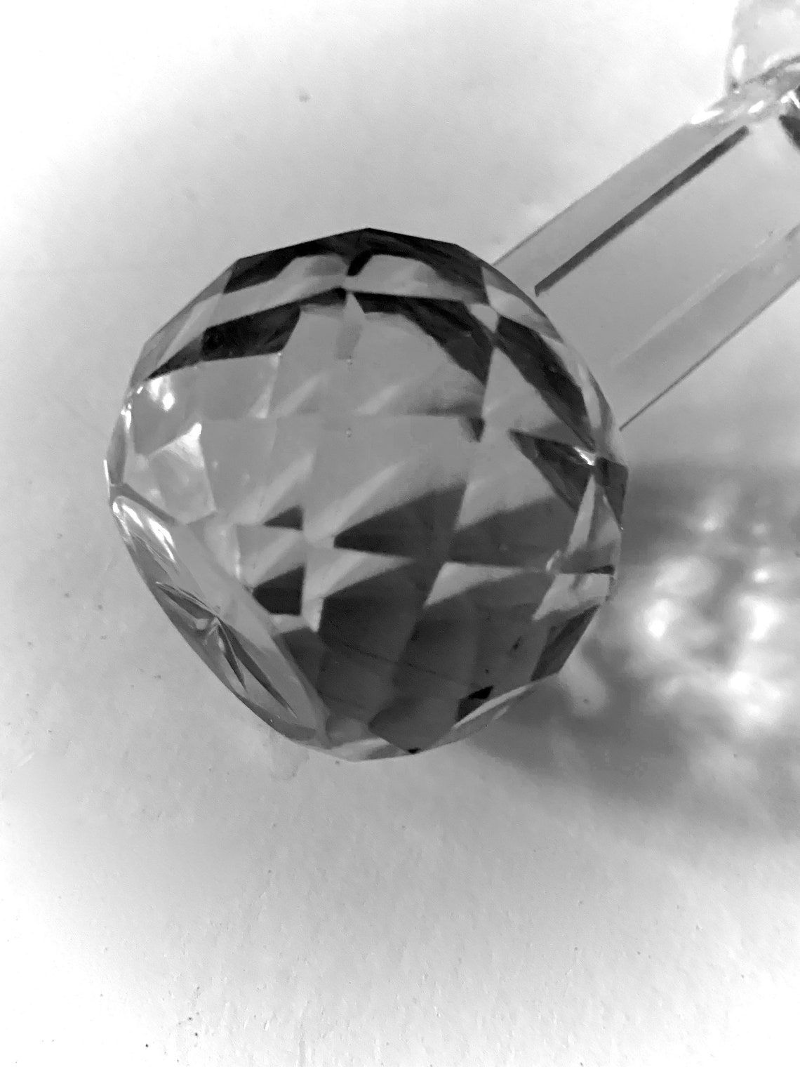 Crystal Knife Rest Clear Crystal Cut Faceted Victorian Etsy