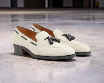 Men Handmade Genuine Suede Leather Shoes Slip On Oxford Dress Casual Shoe