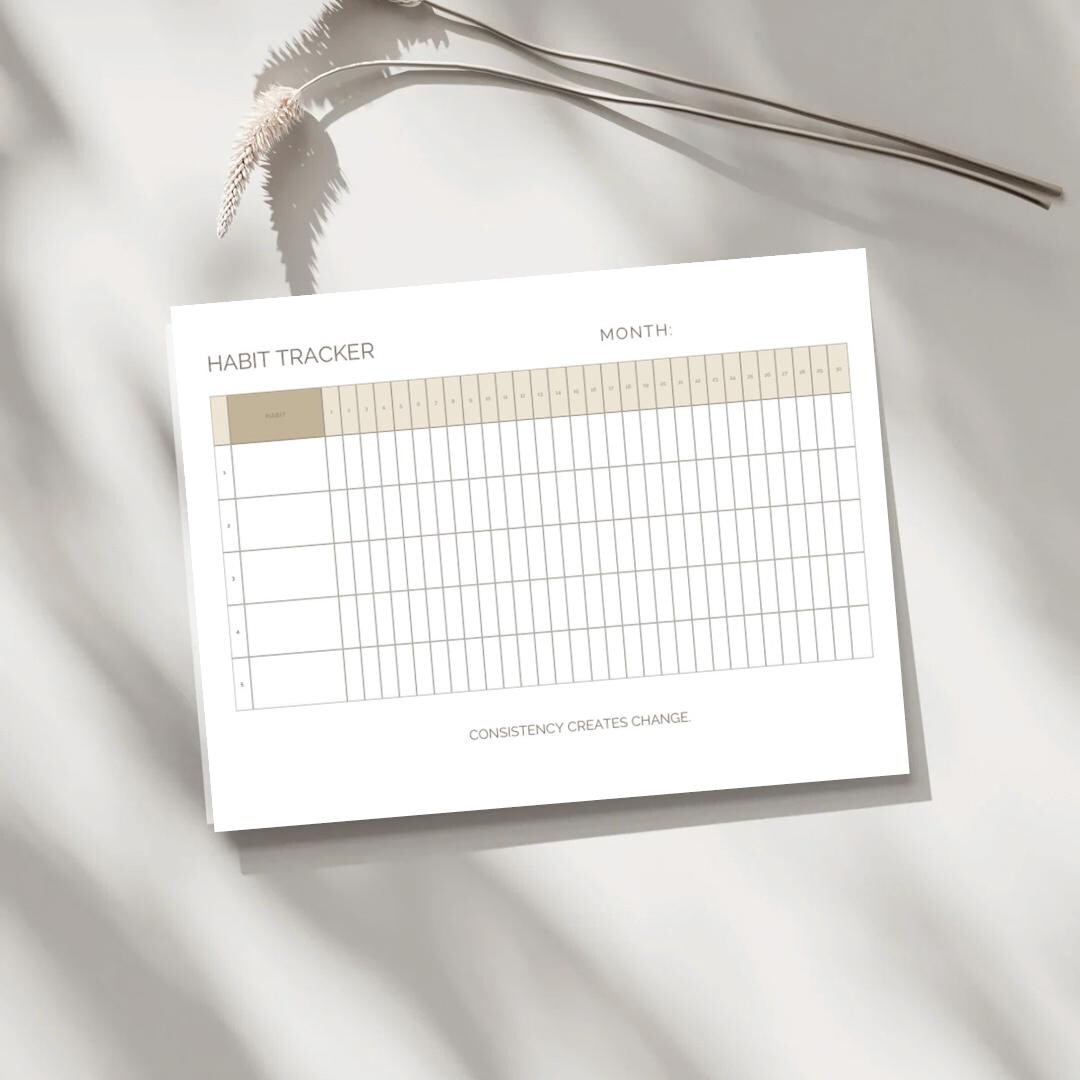 30 Day Habit Tracker | Printable PDF Digital Download - Etsy UK