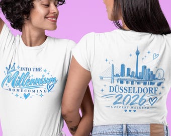 Backstreet Boys Düsseldorf 2026 T-Shirt, Into The Millennium Konzert-T-Shirt, Vorder- und Rückendruck, BSB Fan-Geschenk, Heimkehr Deutschland