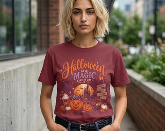 Halloween Shirt, Spooky Magic T-Shirt, Halloween Party Tee, Fall Pumpkin Shirt, Magical Castle Shirt, Spooky Season Gift