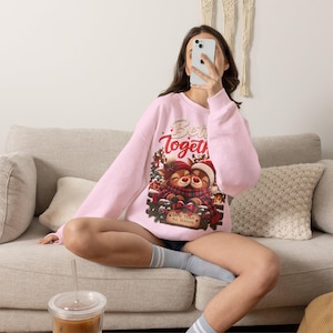 Weihnachtlich sweater for Mama & Papa, Weihnachtsoutfit for Paare, Partnerlook Weihnachten, Rentier Sweatshirt, Weihnachtsgeschenk image 15