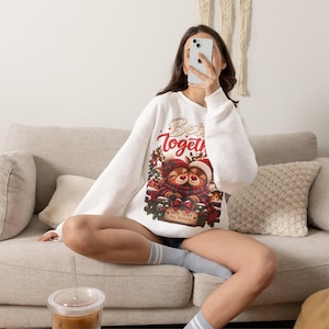 Weihnachtlich sweater for Mama & Papa, Weihnachtsoutfit for Paare, Partnerlook Weihnachten, Rentier Sweatshirt, Weihnachtsgeschenk image 12