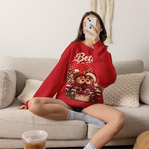 Weihnachtlich sweater for Mama & Papa, Weihnachtsoutfit for Paare, Partnerlook Weihnachten, Rentier Sweatshirt, Weihnachtsgeschenk image 16