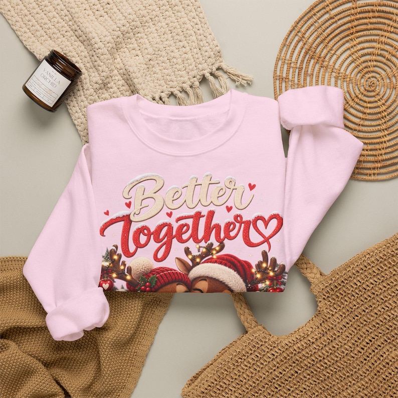 Weihnachtlich sweater for Mama & Papa, Weihnachtsoutfit for Paare, Partnerlook Weihnachten, Rentier Sweatshirt, Weihnachtsgeschenk image 10