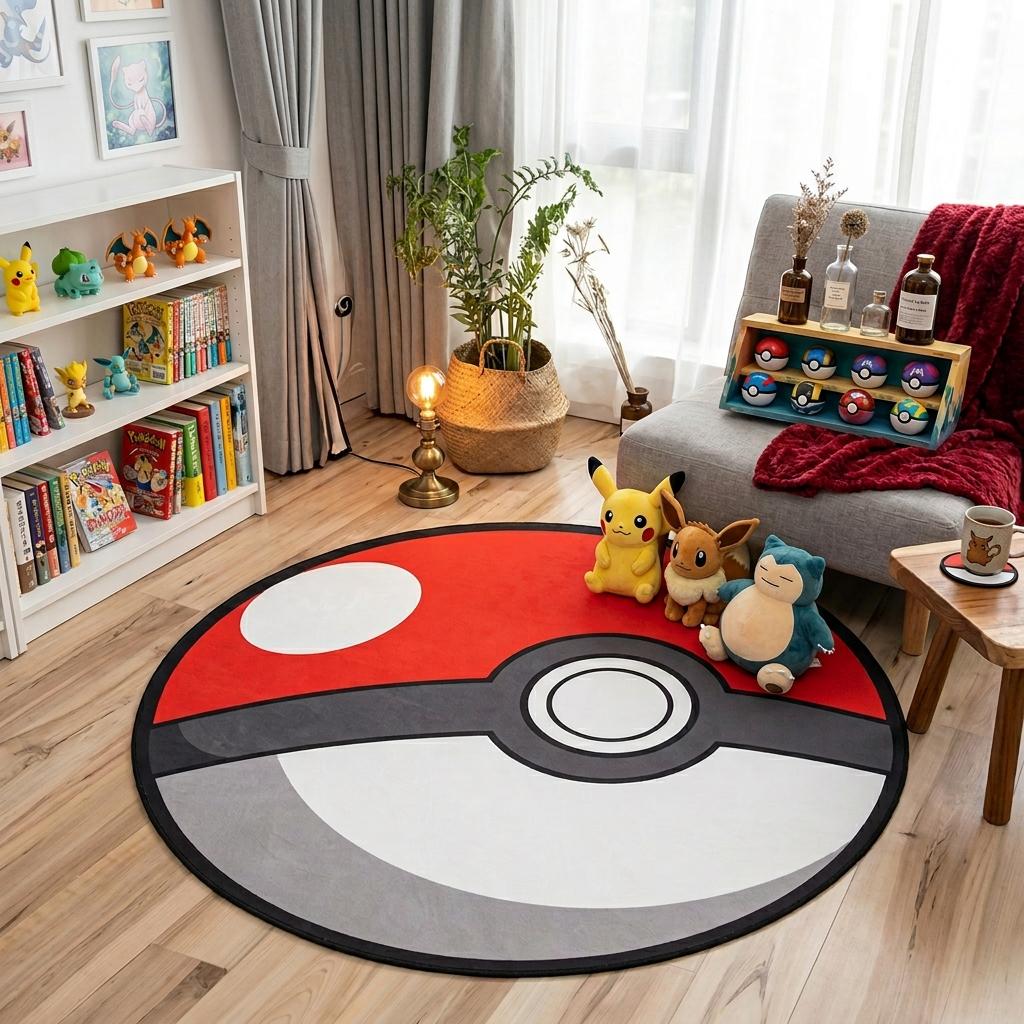 Poke ball rug - Etsy 日本