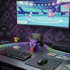 Gengar Controller Holder, Pokémon Anime Gaming Stand, Xbox Controller Stand, PS5 Controller Holder, Nintendo Switch Gamepad Display.