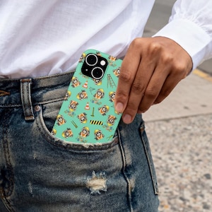 Construction Raccoon Pattern Phone Case No Per Diem Script | Tough Cases