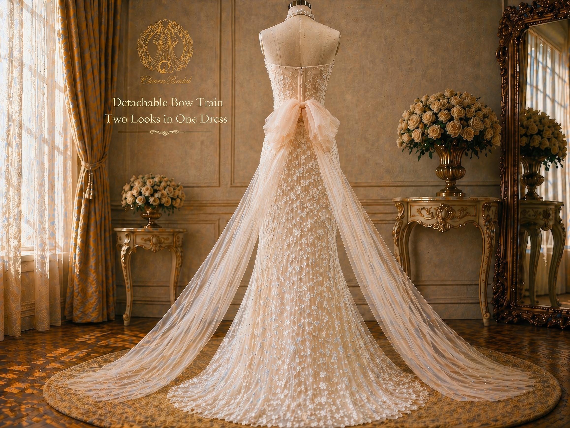 etsy champagne dress Champagne Gown