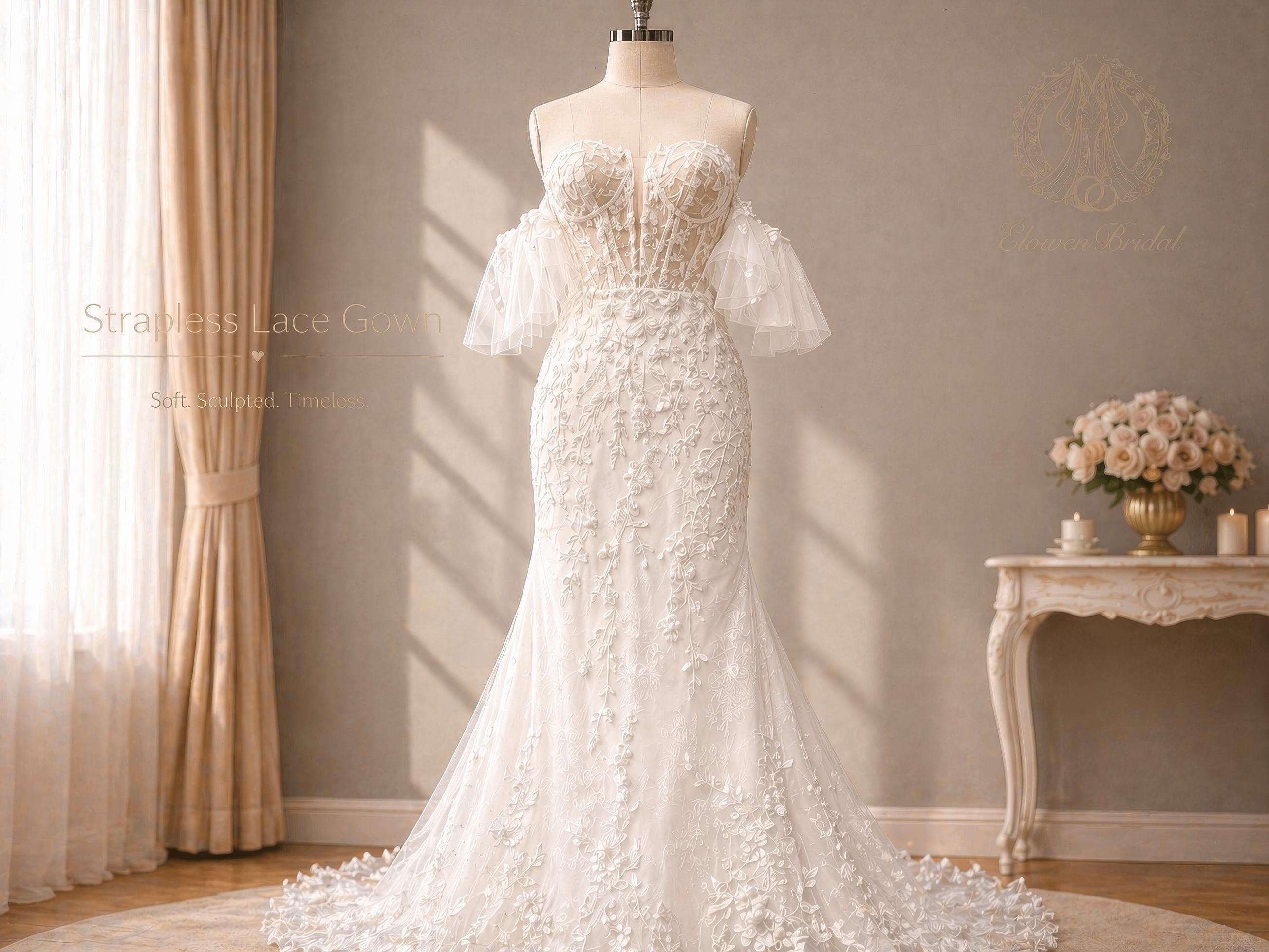 Mermaid Wedding Dress With Detachable Train - Etsy