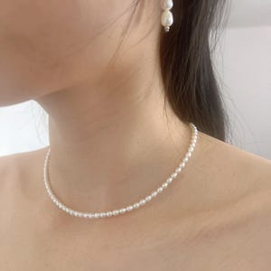 Choker Perlenkette mit 925er-Silber-Komponenten | Eleganter Halsschmuck | handgefertigt