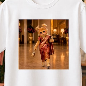 Professionell Cat Walk-t-shirt, Shopping Queen Meme-tröja, Bollywood Diva-tröja, rolig meme-tröja, trendig meme-tröja, professionell kattmodell