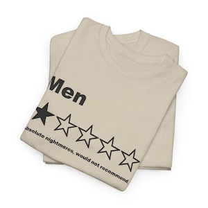 Men One Star Review Shirt, Funny Sarcastic Men Tee, Absolute Nightmares Would Not Recommend Top, Single Shirt for Women, Dating Humor image 8