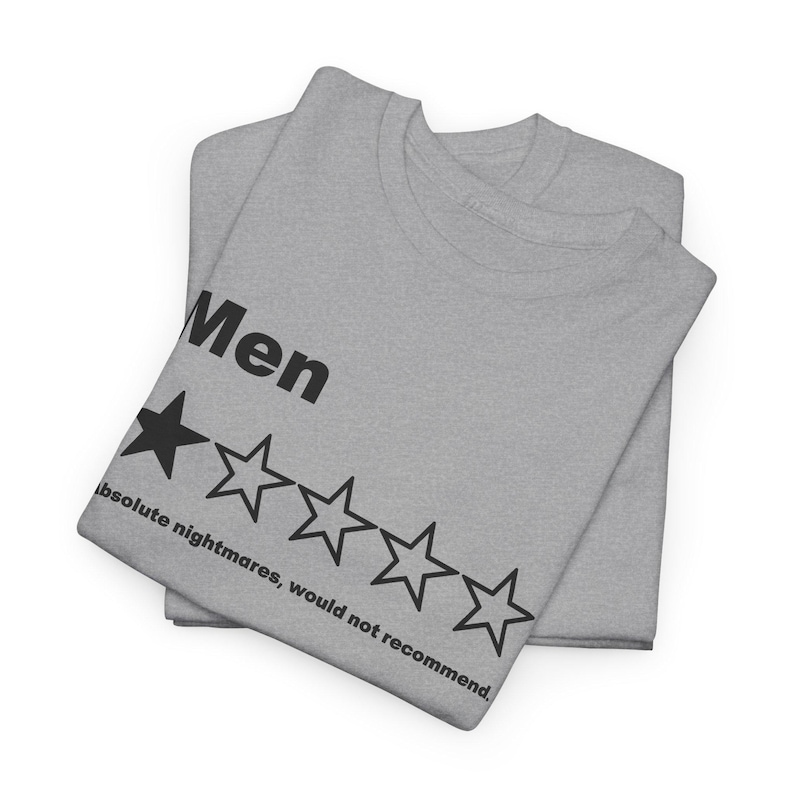 Men One Star Review Shirt, Funny Sarcastic Men Tee, Absolute Nightmares Would Not Recommend Top, Single Shirt for Women, Dating Humor image 11