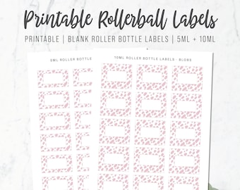 Printable Blank Essential Oil Roller Bottle Labels 5ml | Etsy Australia