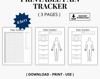 Tracker stampabile per la gestione del dolore *Download immediato*