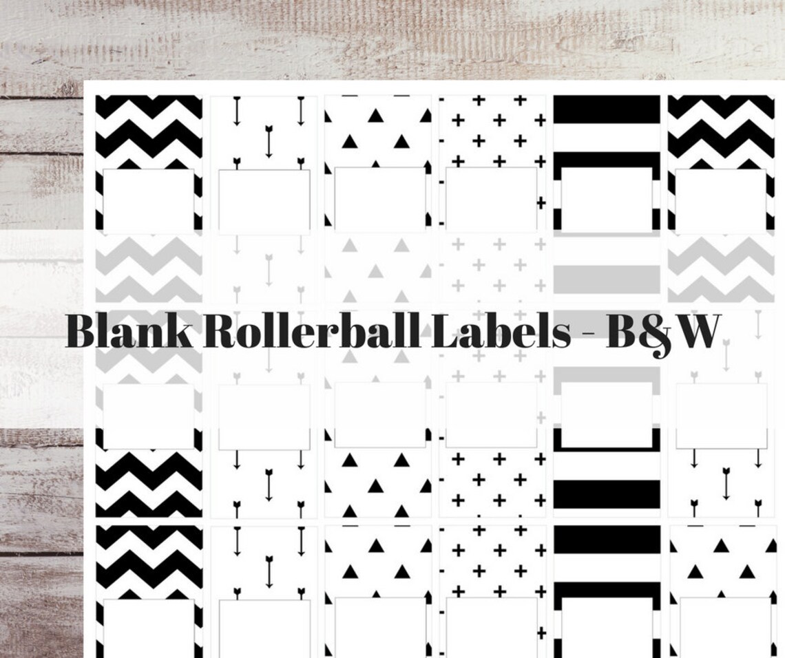 Printable Rollerball Labels Roller Bottle Blank Essential Oil Etsy