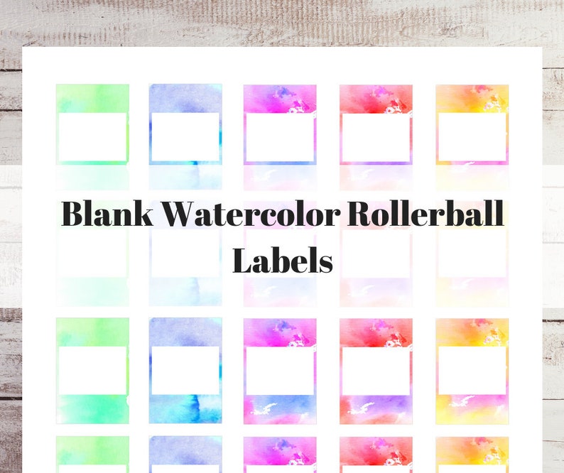 5ml Rollerball Labels Blank Printable 10ml Essential Oil - Etsy
