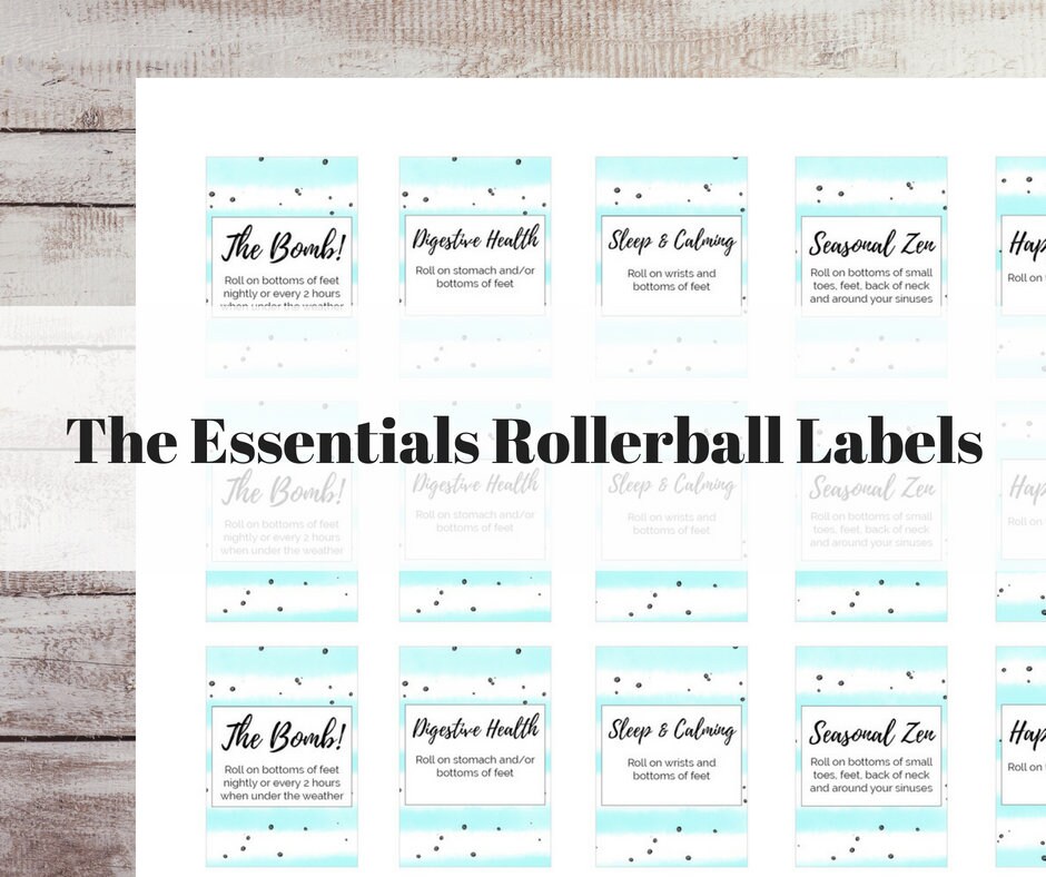 Printable 5ml Rollerball Labels Roller Bottle Essential Oil Etsy