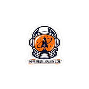 Experimental Gravity User Helmet Sticker | space, mission patch, astronaut