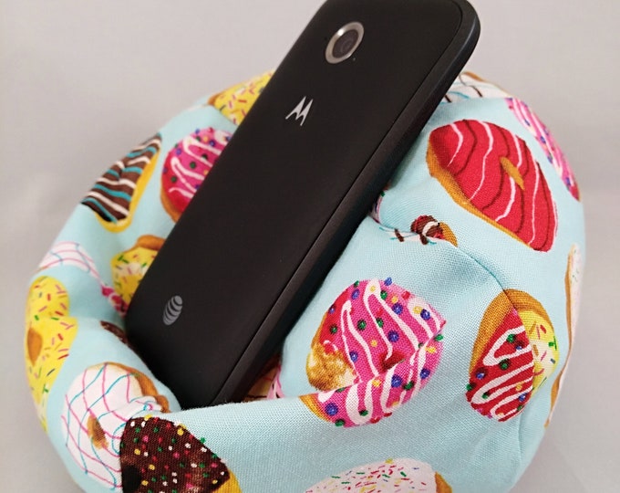 Small Cell Phone Bean Bag Chair Light Blue With Donuts Etsy