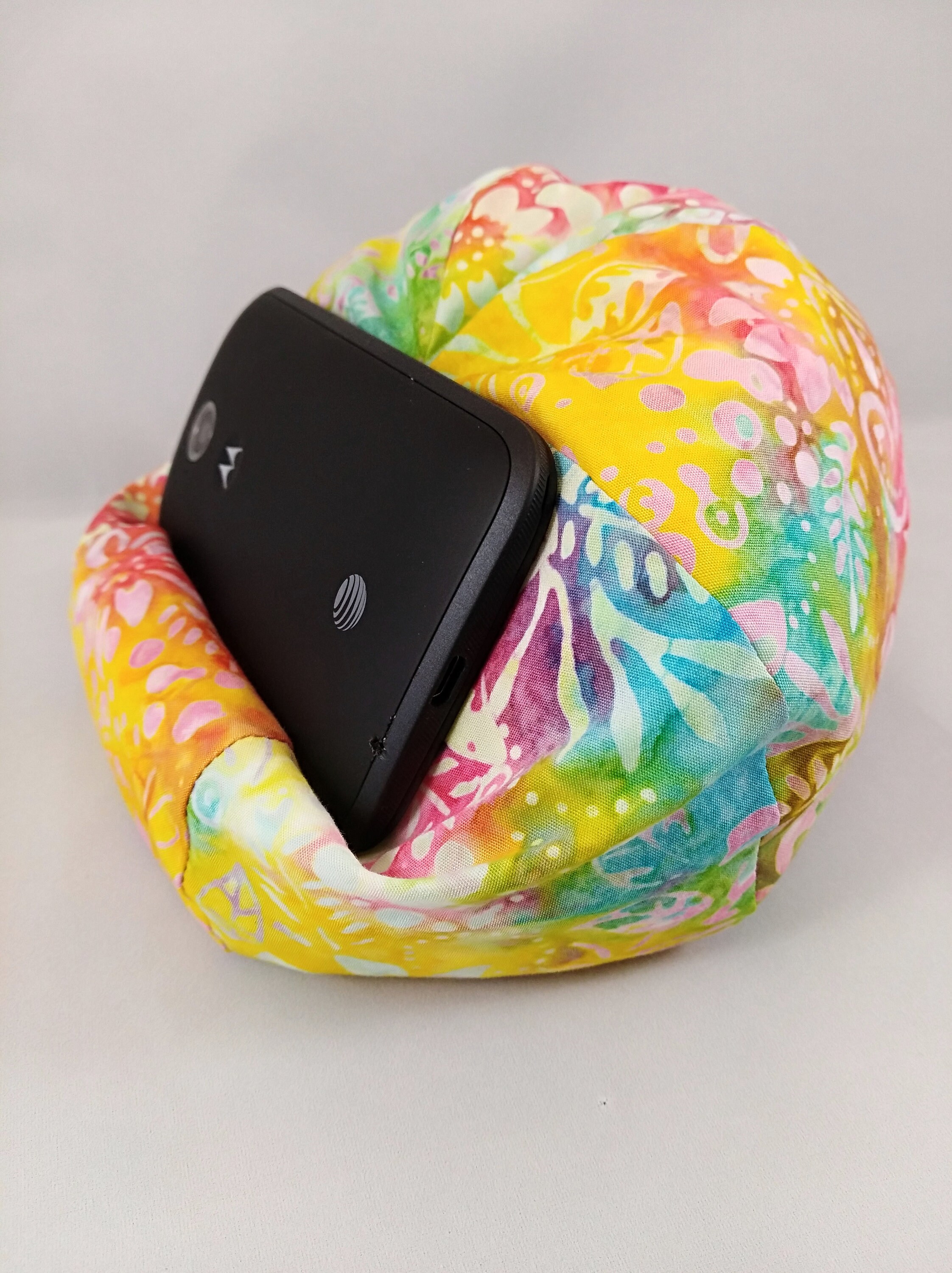 Small cell phone bean bag chair springtime floral batik Etsy