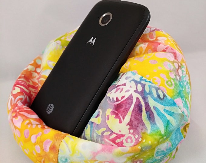 Small Cell Phone Bean Bag Chair Springtime Floral Batik Etsy