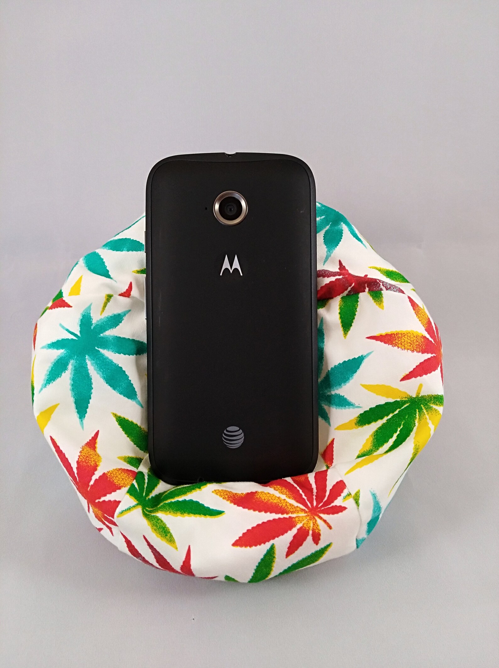 CannabisSmall cell phone bean bag chair white with rainbow Etsy