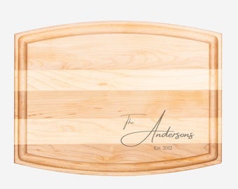 Personalized Walnut Cutting Board, Engraved Wedding Charcuterie Board, Mother's Day Gift