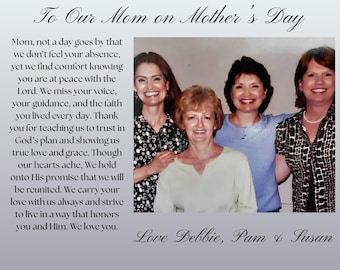 Personalized Picture Photo Board, picture frame, Custom Mom Gift , Parents Gift, Mother's Day gift, gift for mom, Home Decor, mom photos