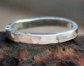 Sterling Silver Ring - Hammered Band