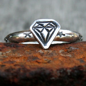 Sterling Silver Diamond Ring
