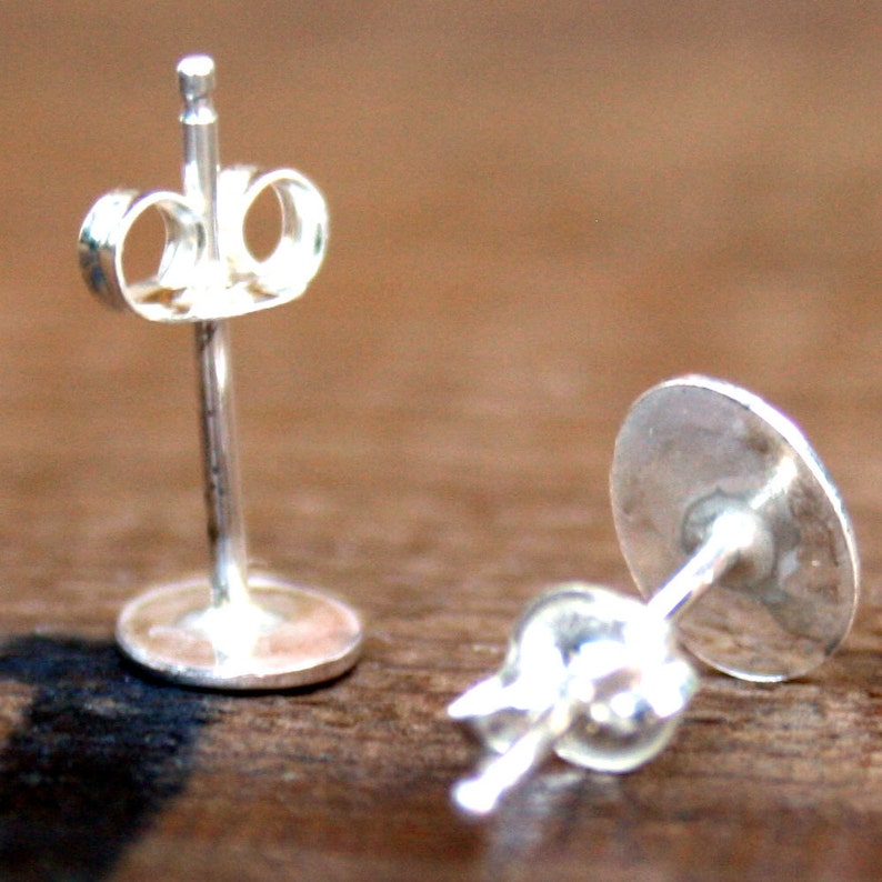 Sterling Silver Oval Post Earrings Pitch Fork Etsy