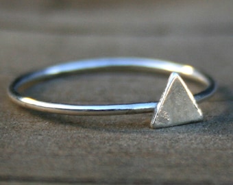 Triangle Sterling Silver Stacking Ring