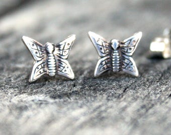 Sterling Silver Post Earrings - Butterfly