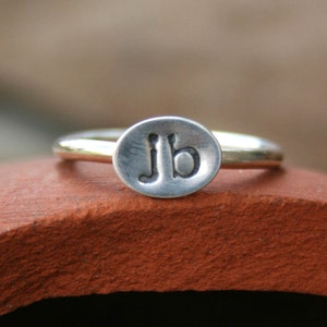 Personalized Sterling Silver Ring - Custom Initials