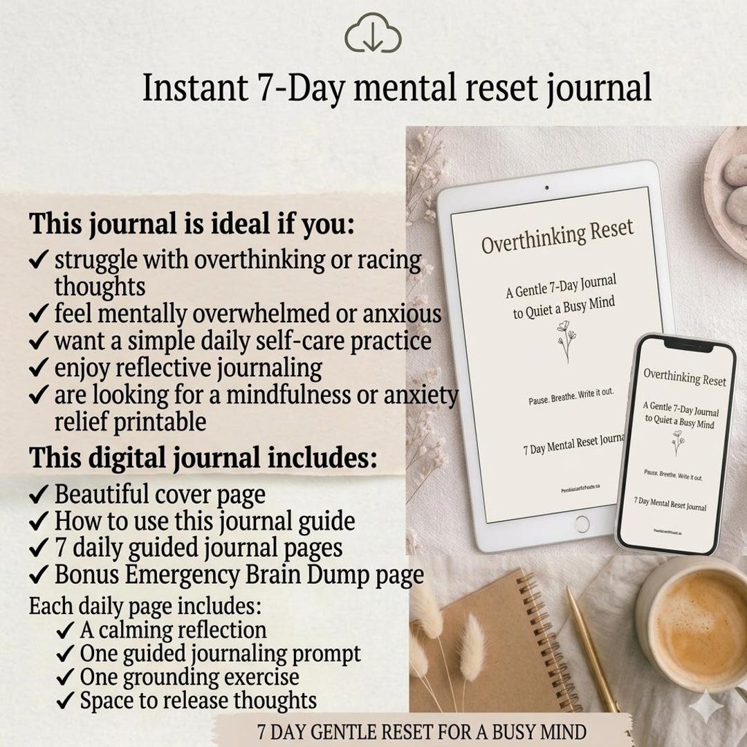 Stop Overthinking Workbook | Anxiety Relief, Mindfulness & Self-care ...