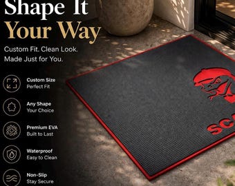 Mats with your personalized logo. Any size. Any form. Any color. | Custom Size EVA Mat | Made to Measure Floor Mat |
