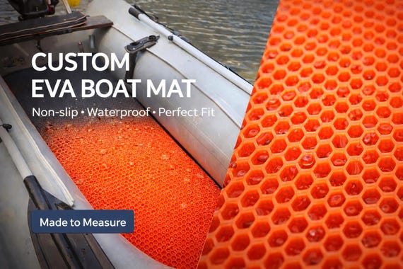 Boat Flooring Mat | Non-Slip Inflatable Boat Deck Mat | Waterproof Fishing Boat Floor | Made to Measure EVA Marine Carpet