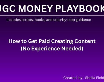 Guía para principiantes sobre creación de contenido generado por el usuario / Gana dinero con contenido generado por el usuario / No necesitas seguidores / Ofertas en TikTok y con marcas / Descarga digital