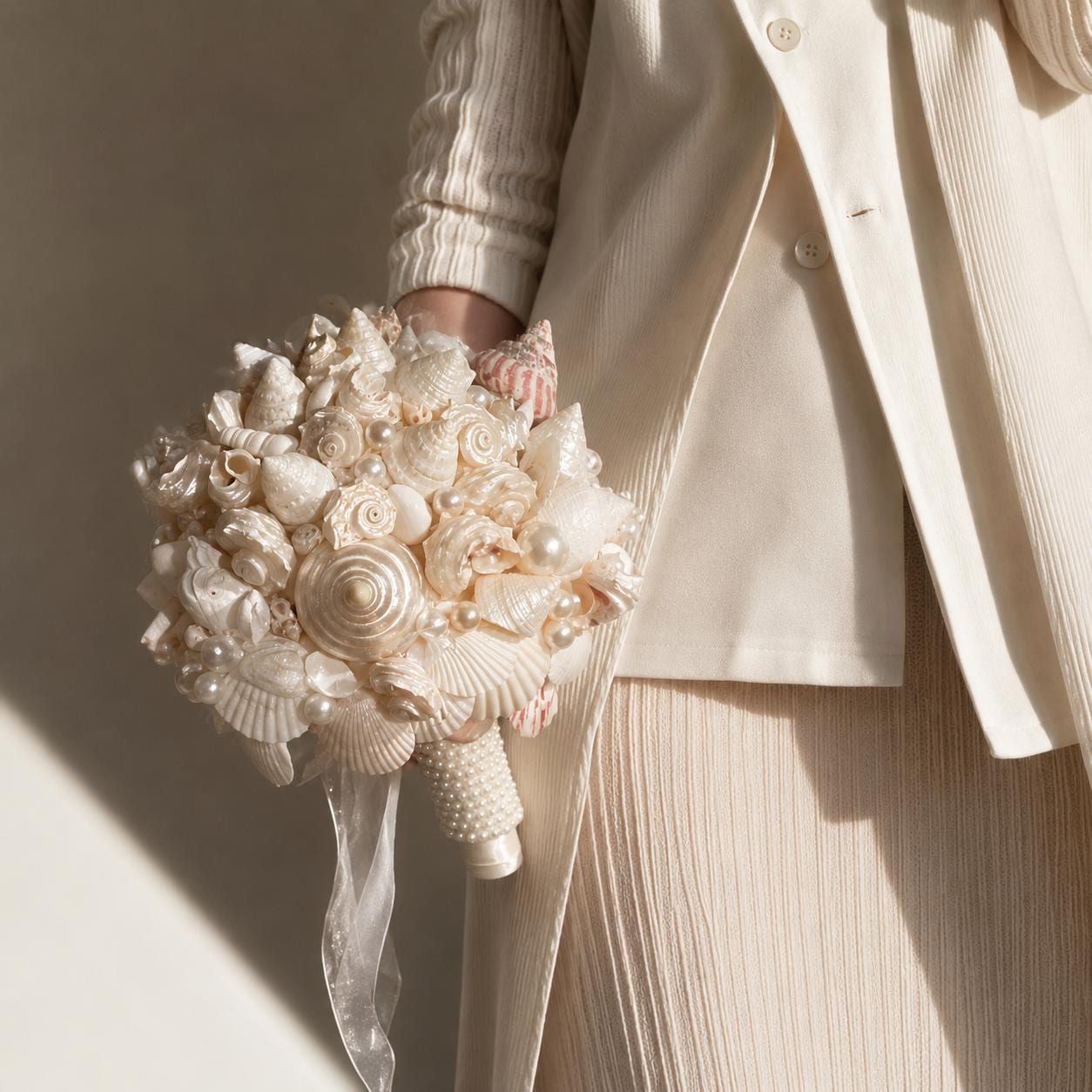Natural Seashell Bridal Bouquet