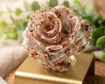 Resin Flower Keepsake, Personalized Floral Memorial Gift, Preserved Wedding Flowers in Epoxy Resin