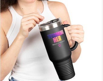 Werden Sie ihr Becher, Build In Silence Wasserflasche, Motivationsgeschenk für Frauen, Selbstwachstums-Reisebecher
