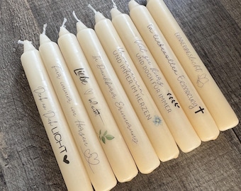 Erinnerungslicht Kerze | Liebe bleibt | Trauerkerze | Gedenkkerze | kleines Mitbringsel Beerdigung | Trauerfeier