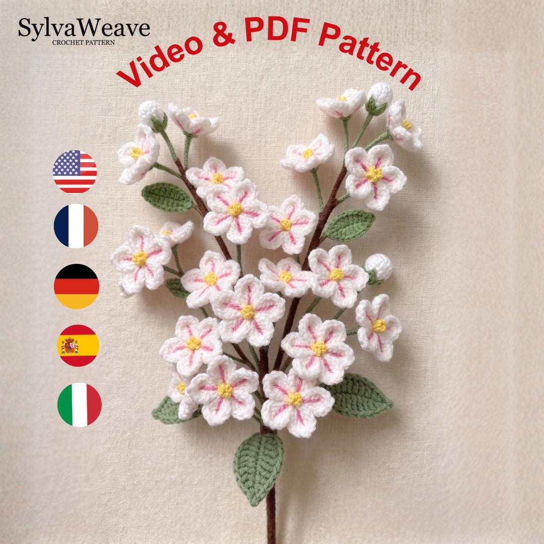 Cherry Blossom Bouquet Pattern with Video Tutorial