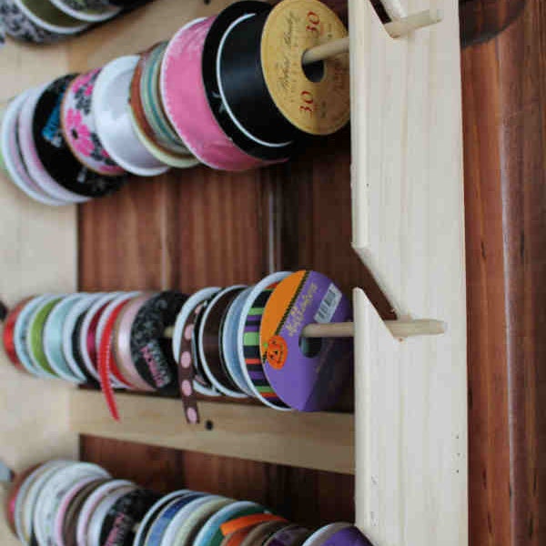 CUSTOM LISTING - Handmade Ribbon Rail Ribbon Holder for Organization