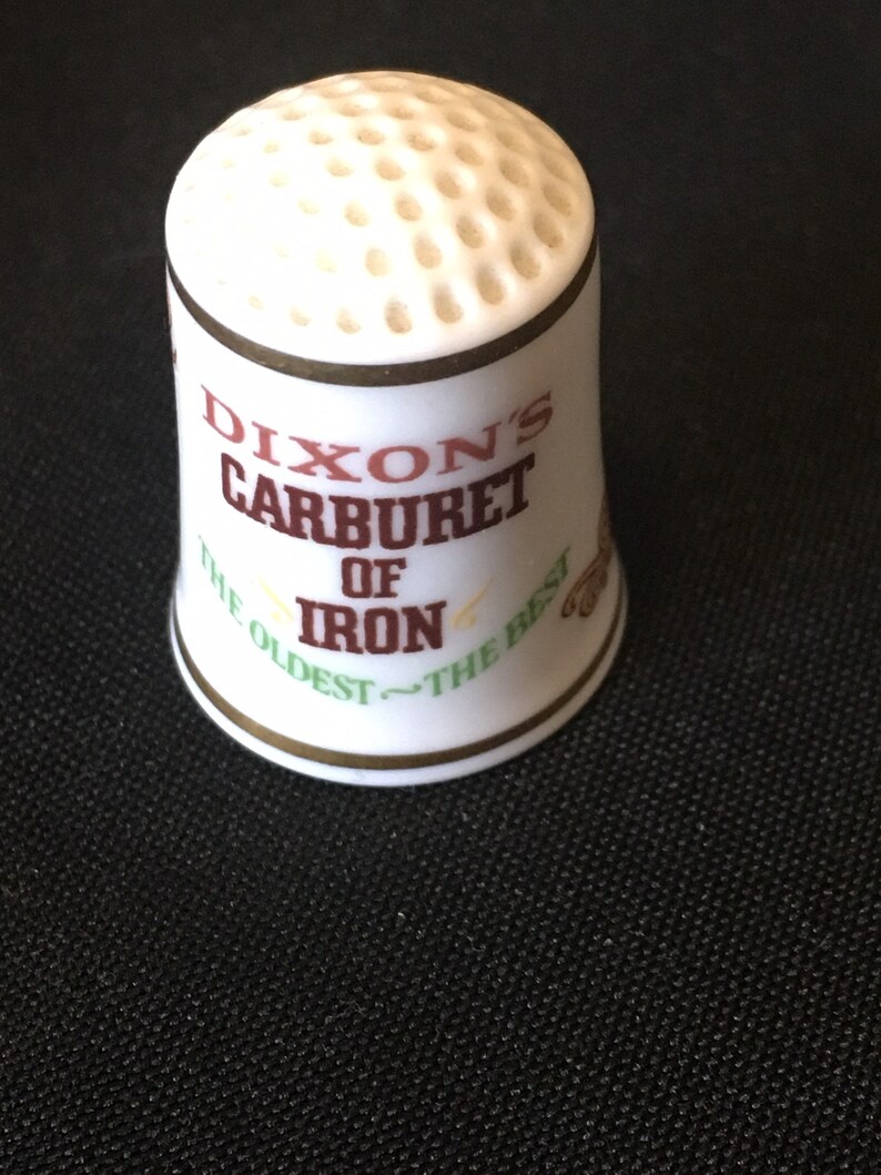 Dixon\u2019s Stove Polish 1980 Franklin Mint Porcelain Country Store Thimble-Bone China
