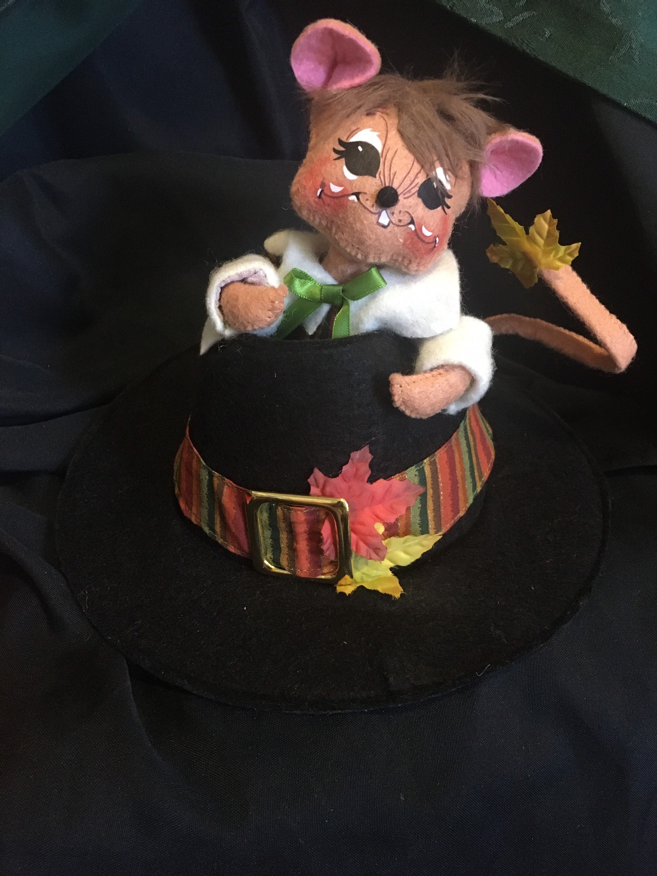 Annalee Thanksgiving Pilgrim Hat Centerpiece with Mouse #351210 Fall Decor NEW 