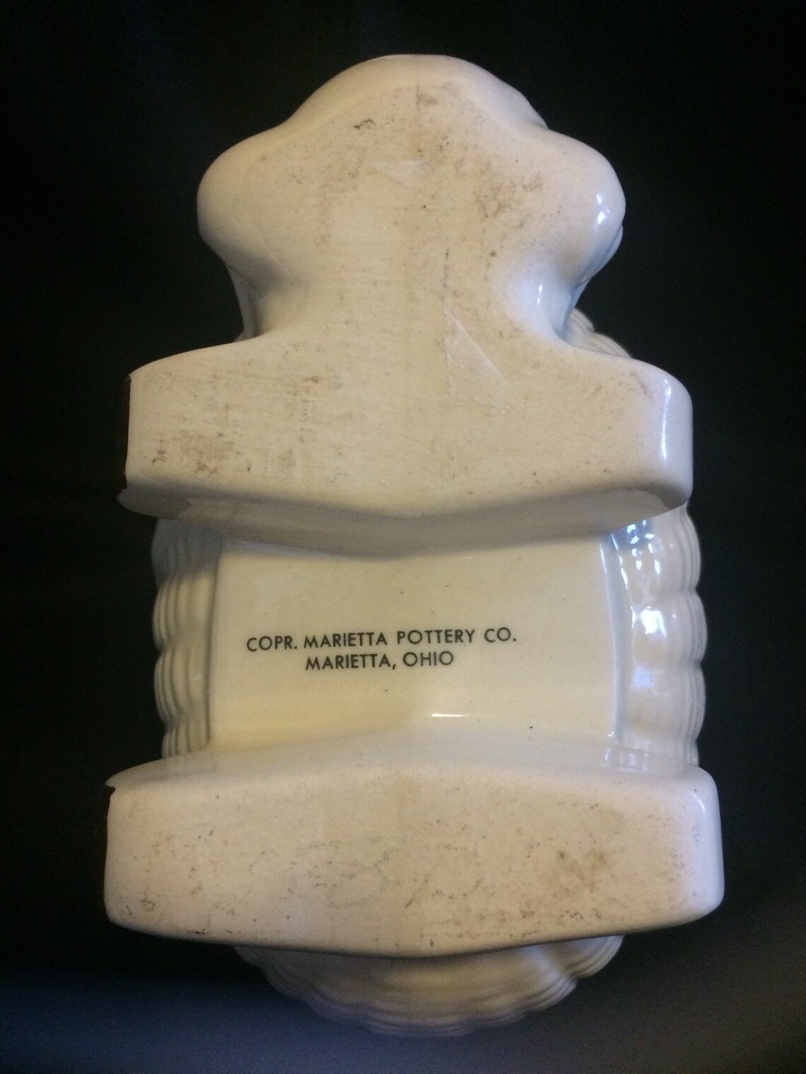 Marietta Pottery Co. Marietta Ohio White and Gold Stork and Etsy